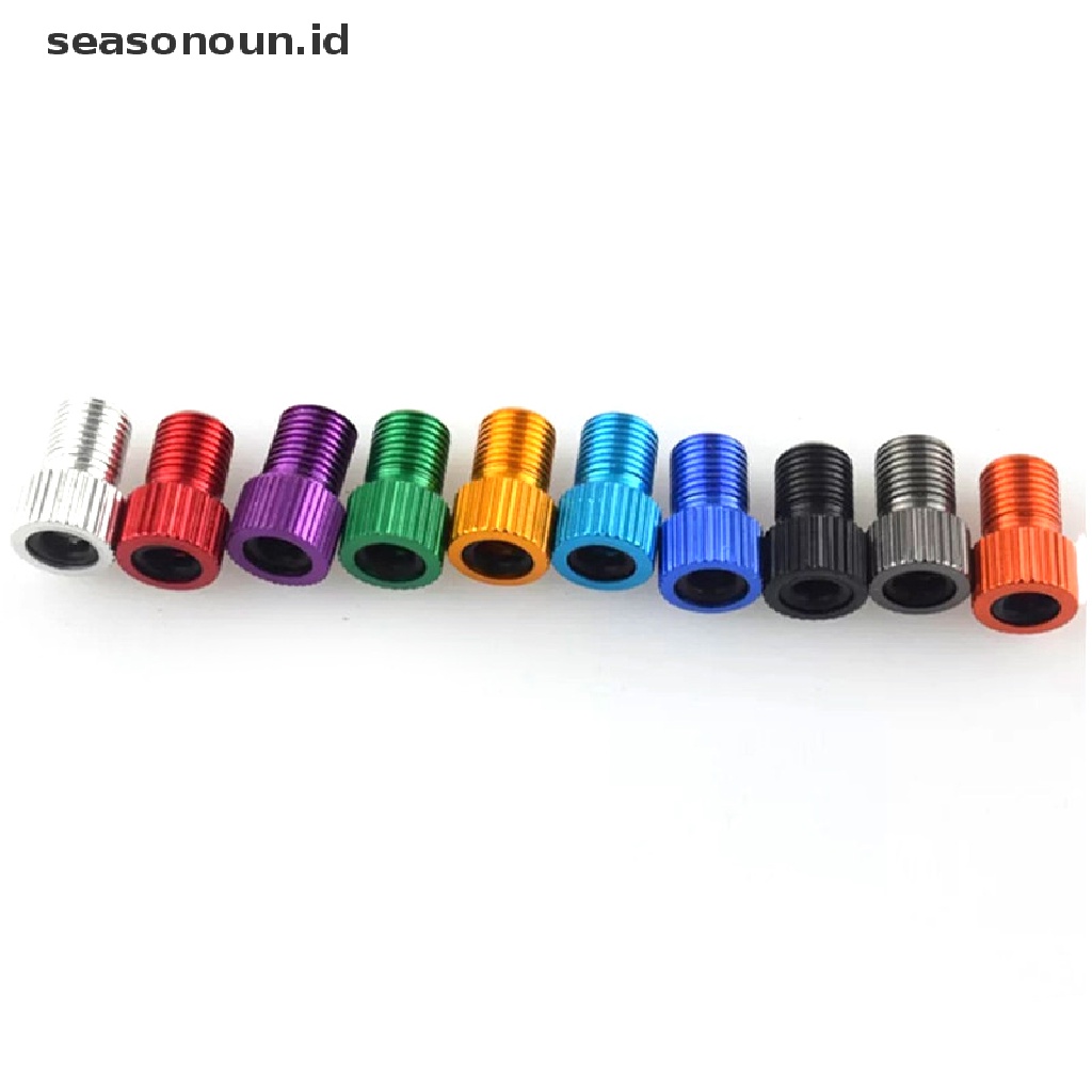 (seasonoun) 6pcs Adapter Converter Pentil PRESTA Ke SCHRADER Bahan Aluminum Untuk Ban Sepeda