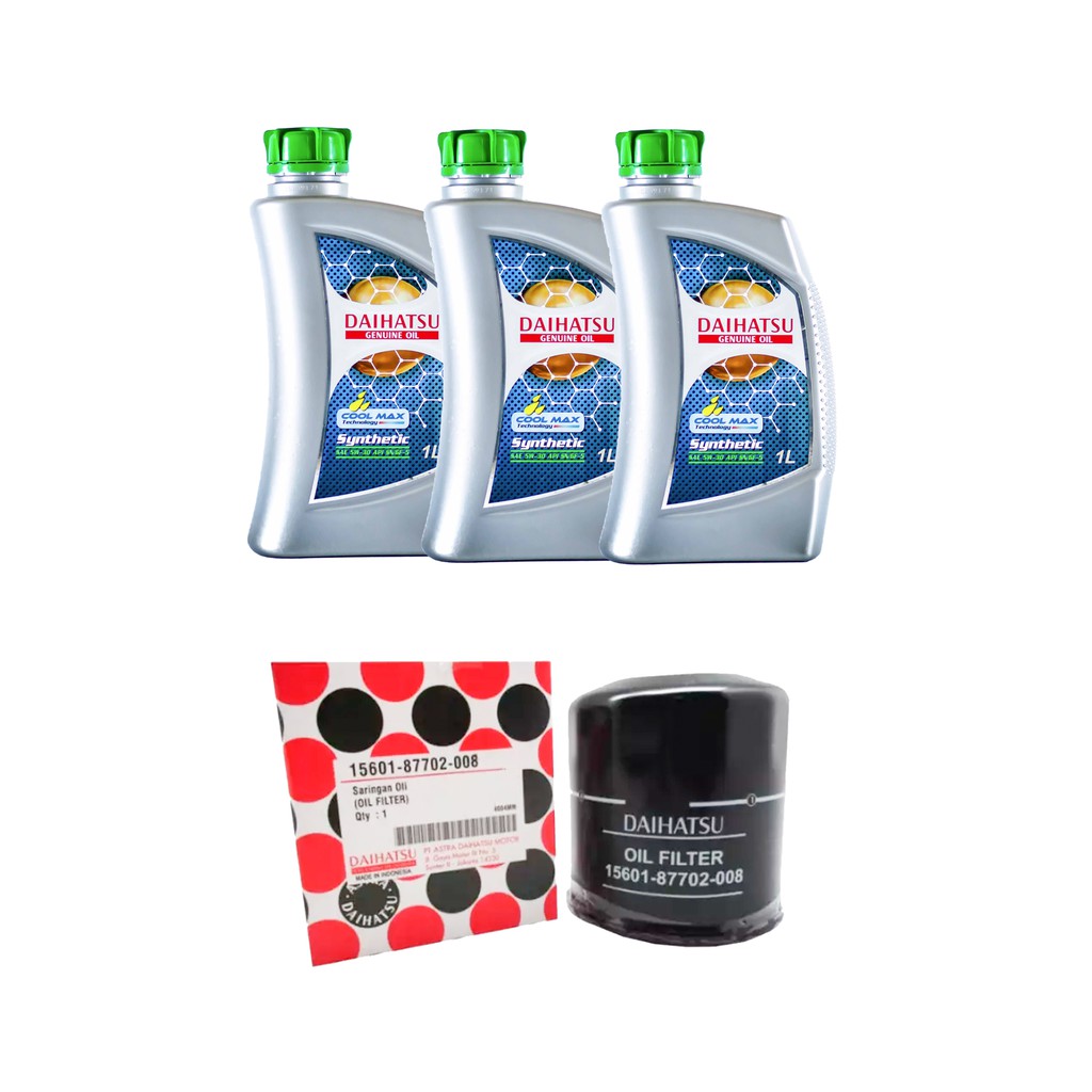 Daihatsu Genuine Oil 5W-30 API SN/GF-5 Synthetic 3L + Oil Filter