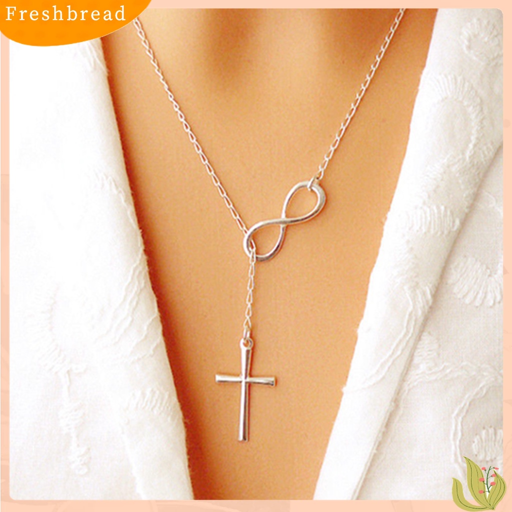 【Fresh】Women's Simple 8 Shaped Cross Choker Collar Statement Pendant Necklace Jewelry