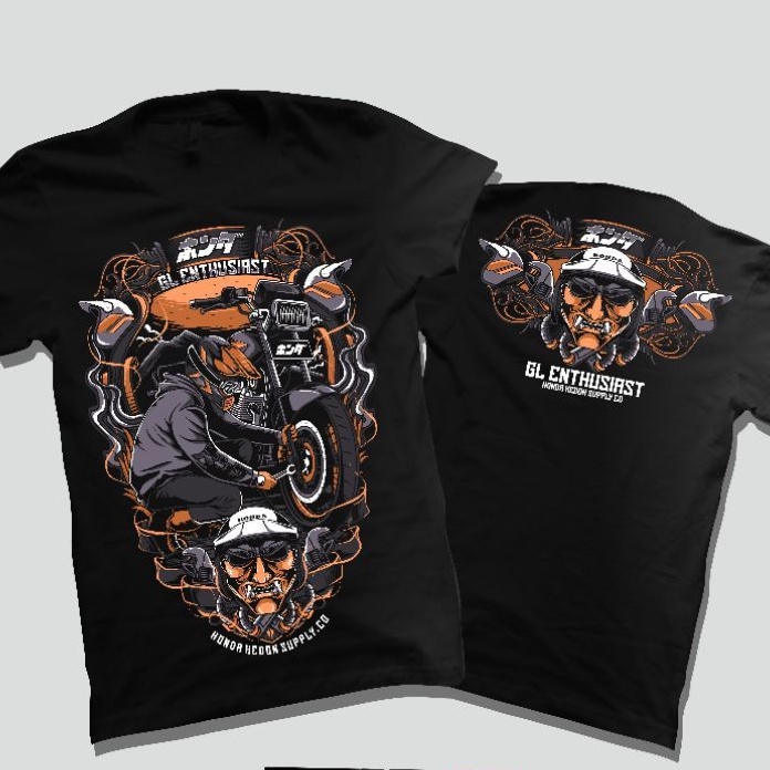 kaos gl pro max neotech series enthusiast / kaos honda gank racing indonesia / bokong kotak/ zonacb
