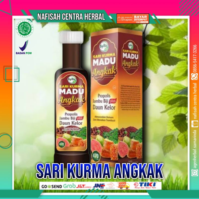 

Sari Kurma Madu Angkak Plus Daun Kelor Syifa