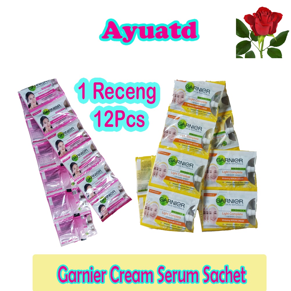 Garnier Cream / Facial foam Serum Sachet 7ml 12 pcs Harga 1 Renceng