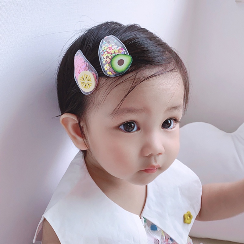 5pcs / Set Jepit Rambut Motif Kartun Buah Gaya Korea Untuk Aksesoris Anak Perempuan