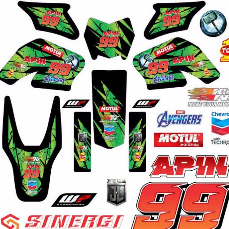 Dekal sticker mini Trail motif keren