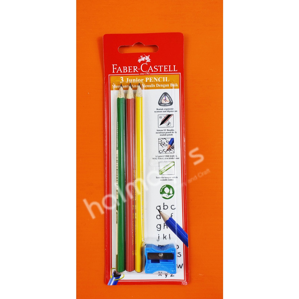 

PENSIL KAYU FABER CASTELL TRIANGULAR 3 JUNIOR + RAUTAN