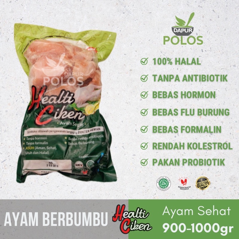 

Ayam Negeri Marinasi Potong 10 Healti Ciken Sehat Pakan Herbal Probiotik Halal 900-1000gr