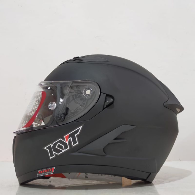 Jual Helm KYT Falcon FR Solid Black Doff (Ongkir Termurah 2kg) Indonesia