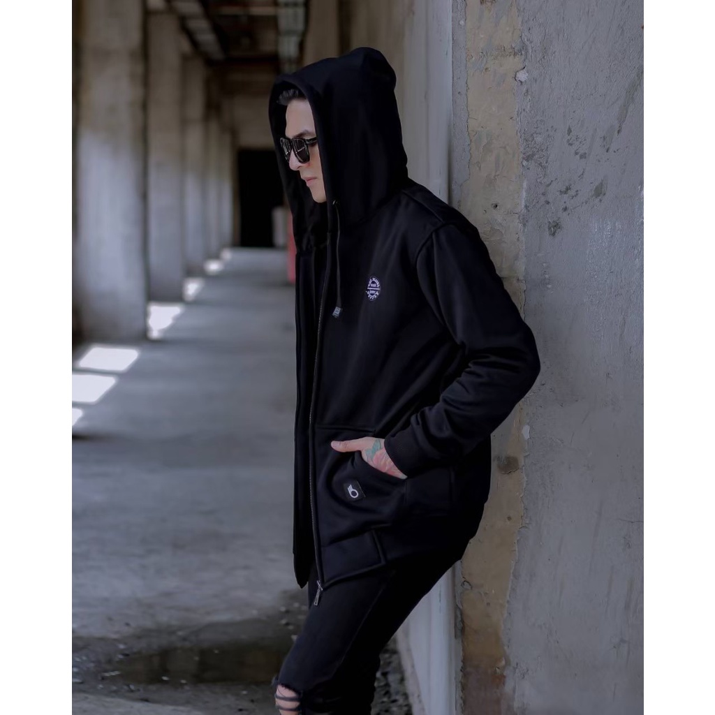 Jaket Switer Hoodie Flece Tebal Premium The Bojiel Original Logo Bordir