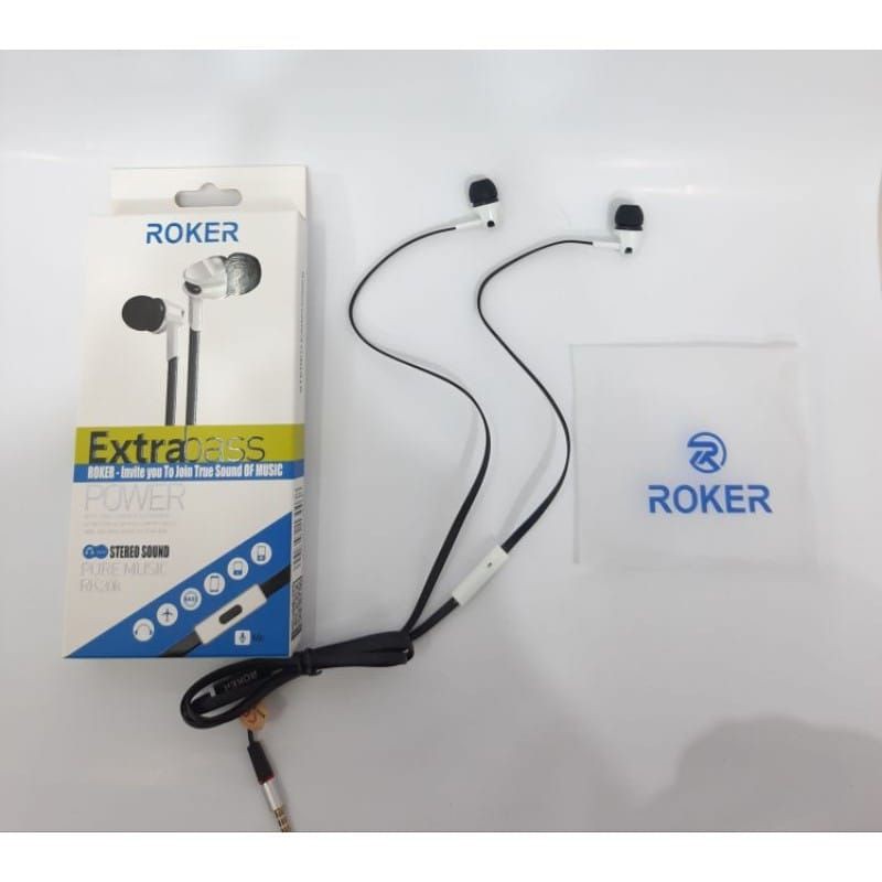 Handsfree Headset ROKER RK20K EXTRABASS Earphone ROKER RK20K EXTRA BASS