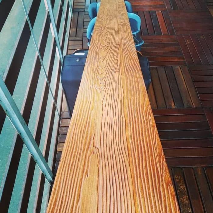 Kayu / Grc Papan Motif Kayu Untuk Pagar Dan Dinding Wood Plank 20X150 Cm
