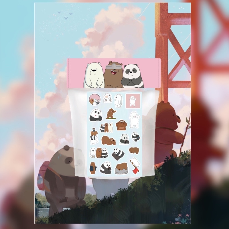 

[20 PCS STICKERS] Stickers SMAL WE BEAR BEAR untuk laptop, hp, dll sudah di cutting