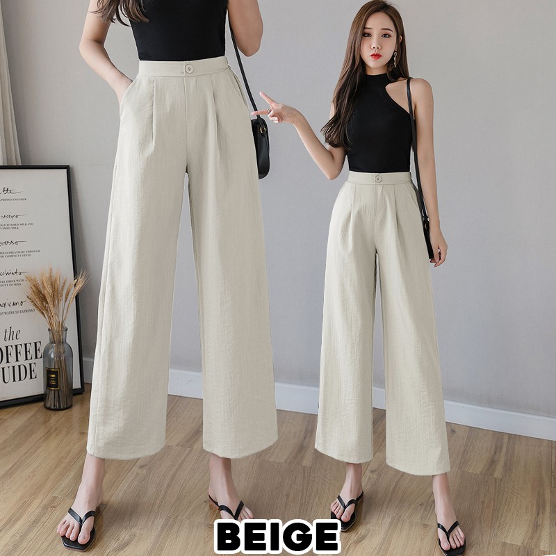 KARAKOREA 626 E Linen Long Pants/Celana Linen/Korean Linen Pants/celana wanita/celana kulot/Celana korea/kulot korea/Celana linen/Pants korea