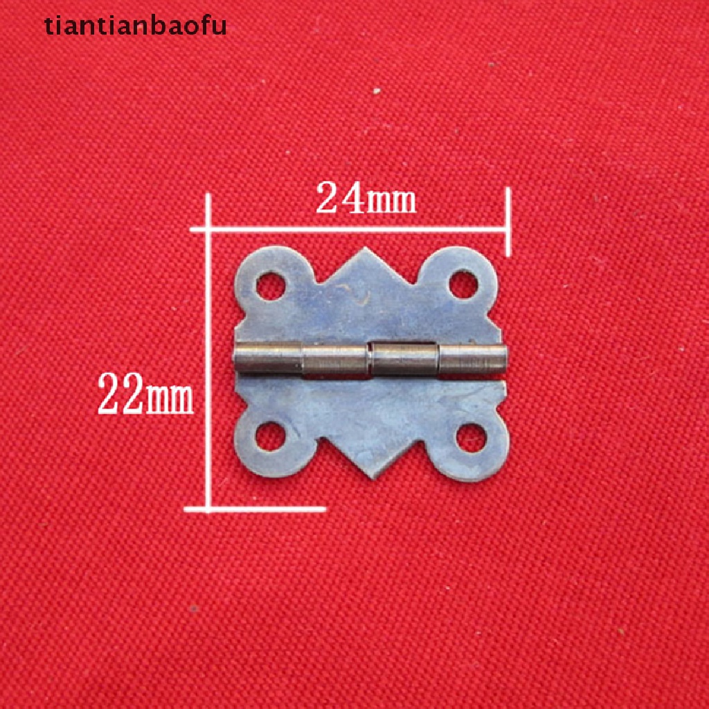 [tiantianbaofu] 10 Pc Brass Color Mini Butterfly Hinges for Cabinet Drawer Jewelry Box DIY Repair Boutique