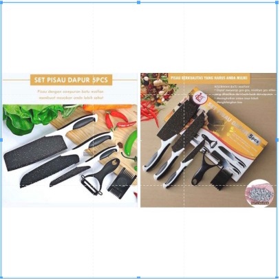 

[isi 5] Pisau Set 5in1 Keramik J13 / Set pisau keramik dengan kardus / pisau set batu maifan