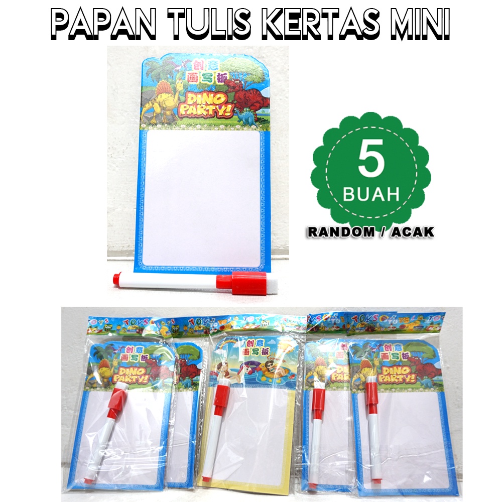 

Mainan papan tulis Kertas spidol 5 buah - PAPAN TULIS KERTAS MINI 5pcs