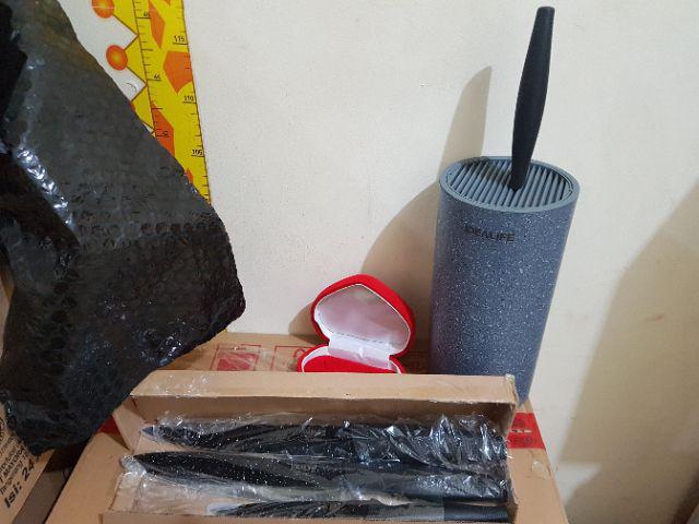 Idealife Il-160se Pisau Set Dapur Dengan Tempat Knife Set Tajam Bagus Il 160se Il160s Premium Dapur