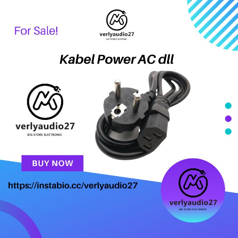 Kabel Power AC Kabel Ac Komputer Kabel Power Mixer Qualiser Amplifier Megi com Kabel Elektronik list