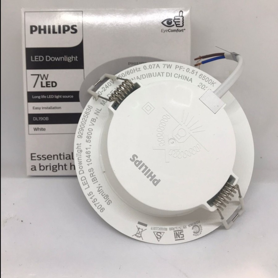 PHILIPS LED Downlight  DL190B ERIDANI 7w 7 Watt 4&quot; Putih