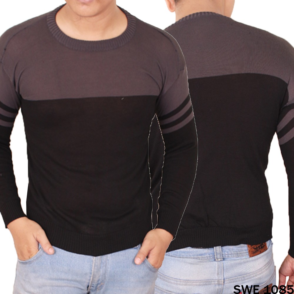 Sweater Pria Motif Crew Neck / O Neck - Bahan Rajut (COMB)