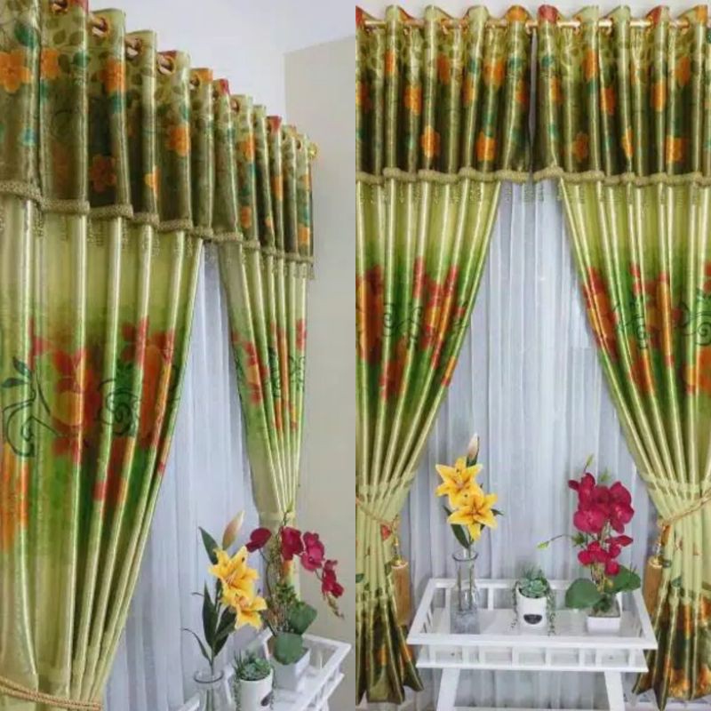 New//~Gorden blackout print mawar~gorden motif bunga~gorden print bahan halus dan tebal