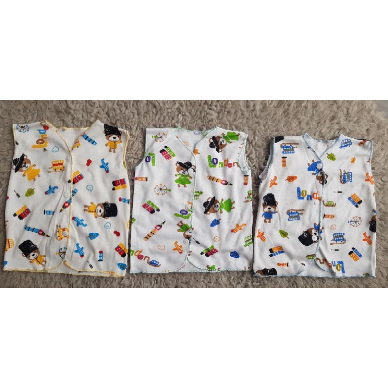 Baju bayi lengan kutung motif dan polos 0-4 bulan per 1 pcs SNI SALE