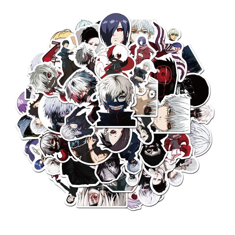 50pcs Stiker Anime Jepang Tokyo Anti Air Untuk Koper Mobil Laptop Sepeda Motor Notebook stickers