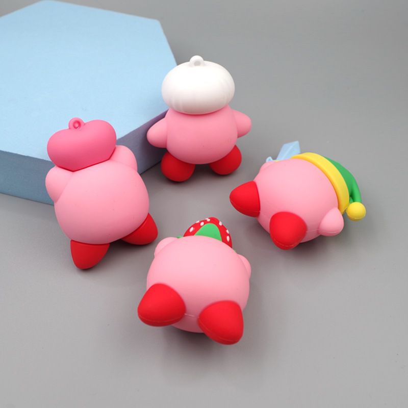 5cm Kirby Anime Games Cute Cartoon Pink Kirby Waddle Dee Doo Collect Mini Toys Dolls