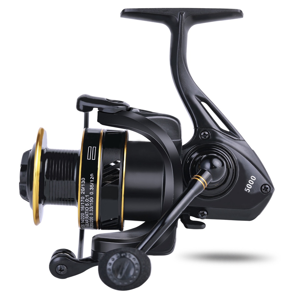 Spinning Fishing Reel 14+1 BB dengan gear ratio tinggi 5.0:1Dan EVA Handle untuk alat pancing air tawar.