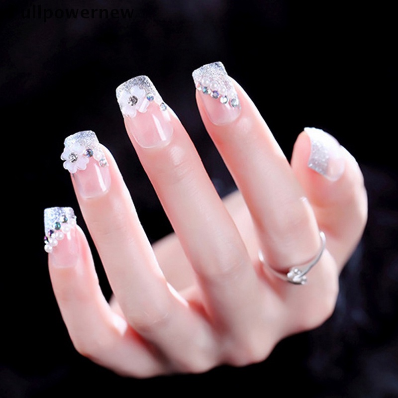 [FULL] 24Pcs Shining False Nails Wearable Fake Press On Nail