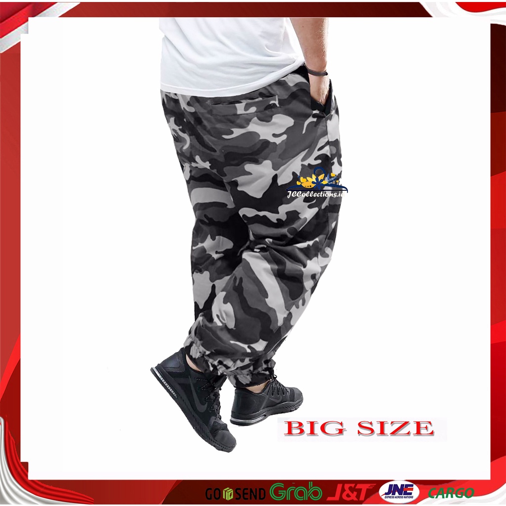 Celana Army Jumbo BIG Size Jogger Pria 3XL Chris Celana Jogger Pria Army Abu - JCCollections