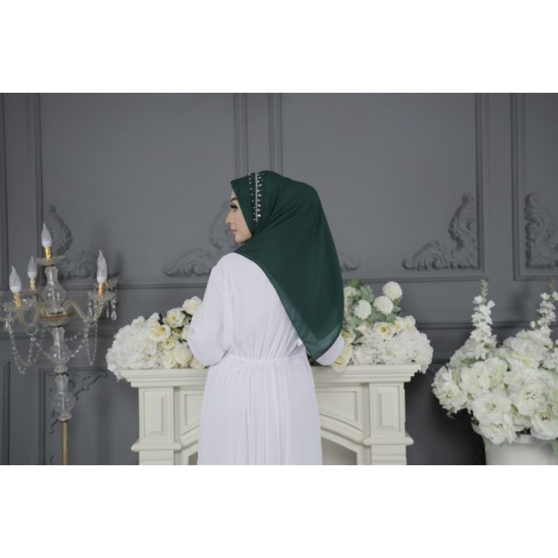 TERLARIS Hijab Segi Empat Payet Mahkota// Segi empat pesta// Hijab Mewah KEKINIAN
