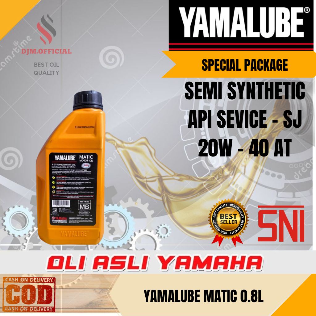 OLI OIL YAMAHA YAMALUBE MATIC  20W-40 AT (0.8L) / OLI OIL MESIN YAMAHA YAMALUBE MATIC ORIGINAL