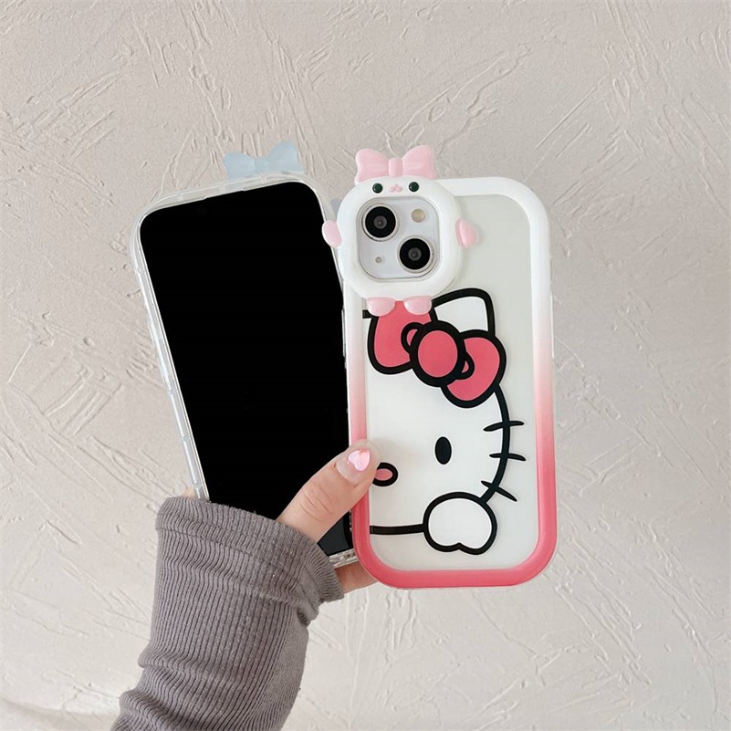 Soft Case Silikon Transparan Motif Kartun 3D Untuk iPhone 14 13 12 11 Pro Max X Xr Xs Max 7 8 6 6s Plus SE 2020