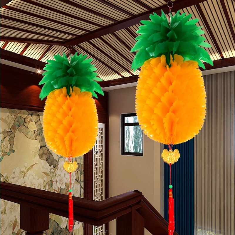 Thickening Honeycomb Pieapple Hanging Ornaments