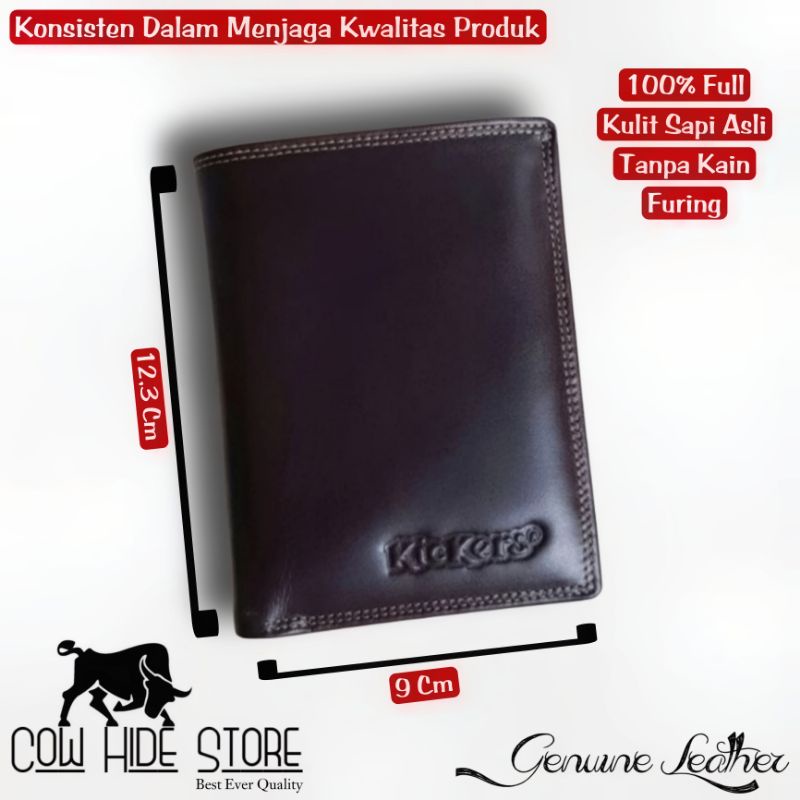 Dompet Pria Kulit Asli Bifold Up Emboss Kickers - 15 Slot-1