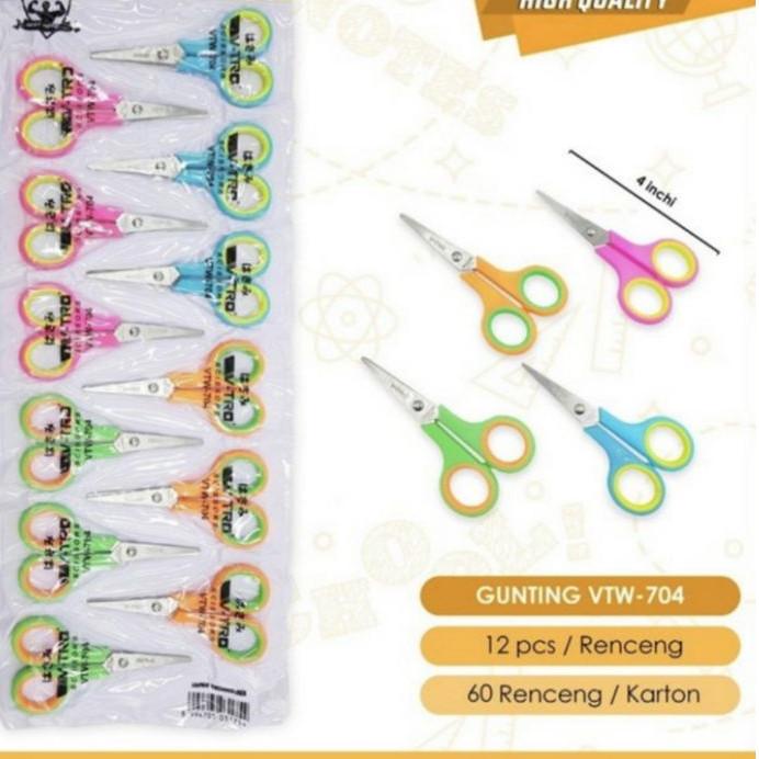 

(KD-655)-Harga untuk 1 renteng=12 pcs Gunting Kecil Warna/pemotong/ scissors-Limited Stock