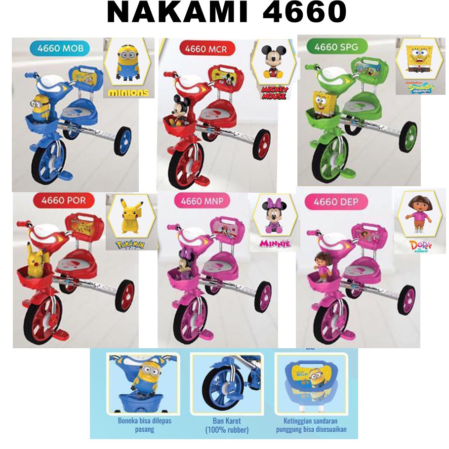 Sepeda Roda Tiga Anak Nakami 4660 Mickey