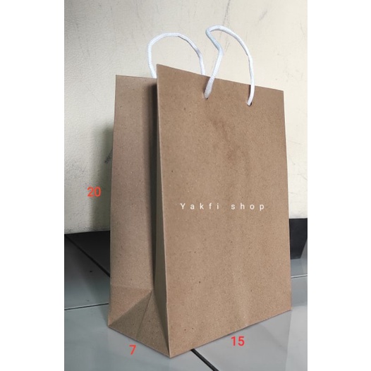 

paper bag polos coklat paperbag 15x25