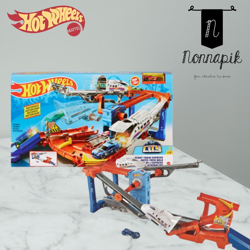 Hot Wheels STUNT TRAIN Express Track Set