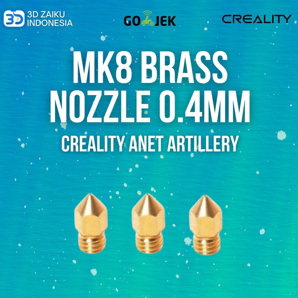 Creality Anet Artillery 3D Printer MK8 M6 0.4/1.75 mm Brass Nozzle