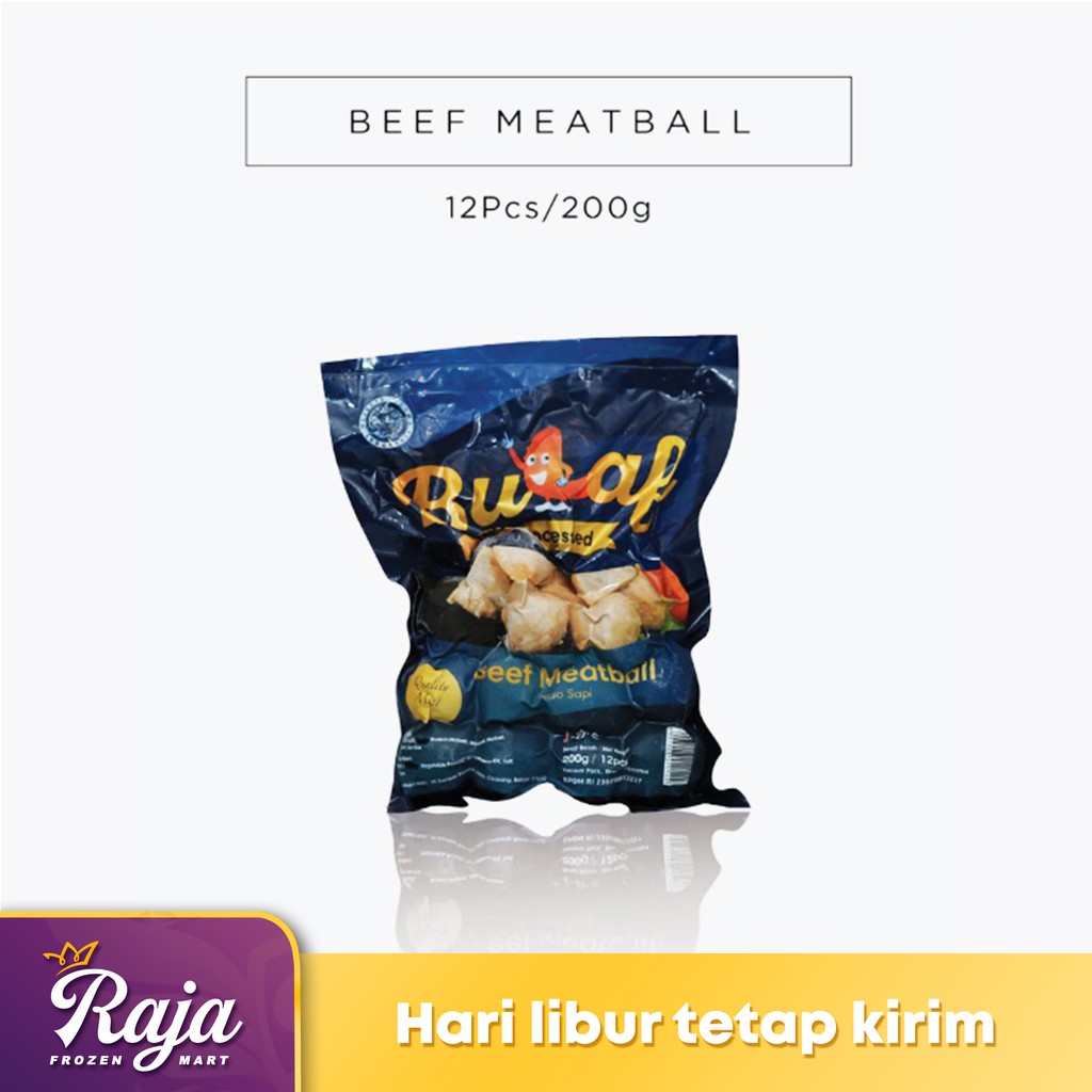 

Beef Meatball isi 12 200gr / Makanan Beku / Frozen Food / Baso / Kentang Beku