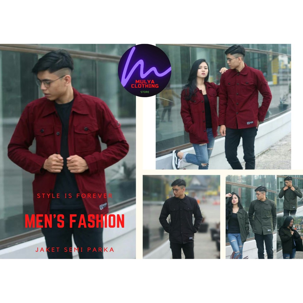 Semi Parka/Jaket Semi Parka Wanita/Kemeja Semi Parka/Kemeja Pria Semi Parka/Jaket Parka Pria/COD