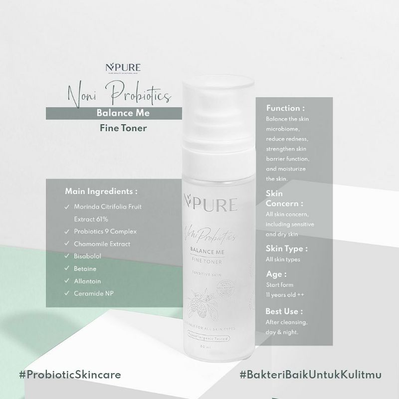 N'PURE NONI PROBIOTICS &quot;BALANCE ME&quot; FINE TONER