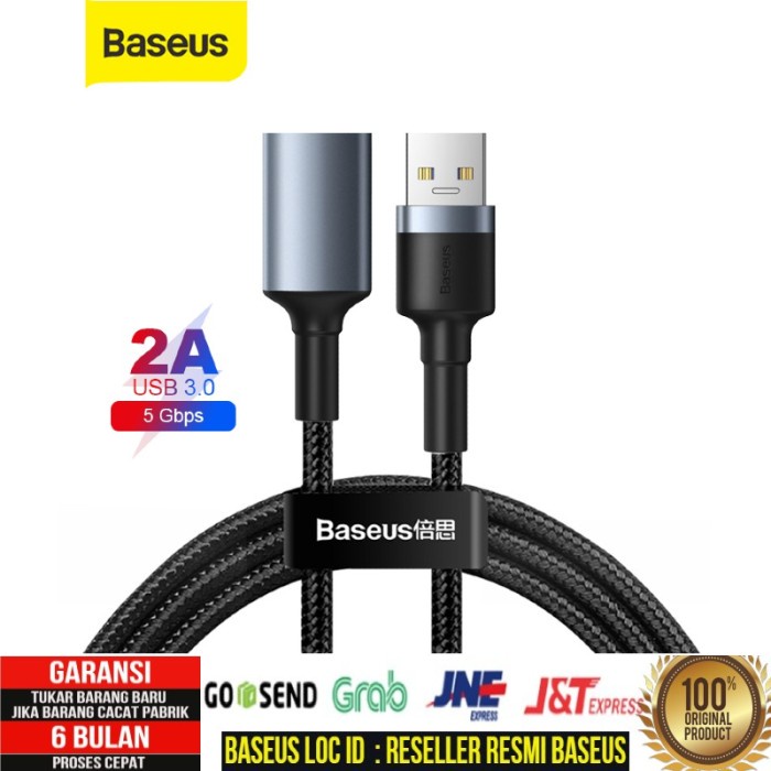 Baseus Kabel Data USB Extension USB3.0 Male to USB3.0 Female 2A