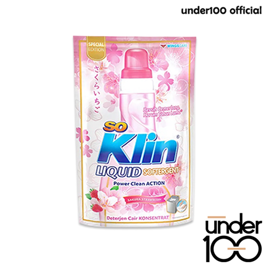 ❤ UNDER100 ❤ So Klin Liquid Anti Bacterial | Liquid Softergent 400ml | Soklin | Detergen Cair | Deterjen Cair Konsentrat Power Clean Action | Perfume Collection | Wings