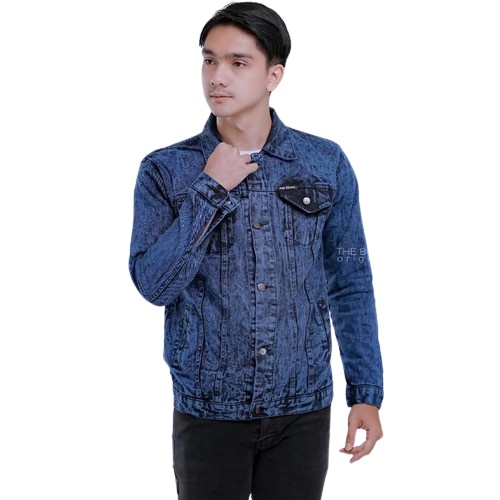 Jaket Jeans Sandwash Blue Denim Jeans Premium Jumbo