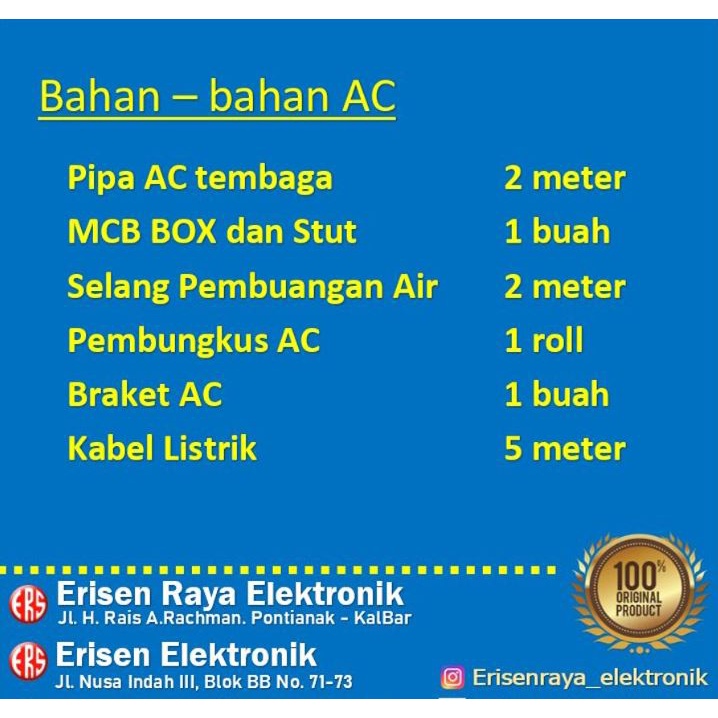 BAHAN AC 1/2PK - 1PK