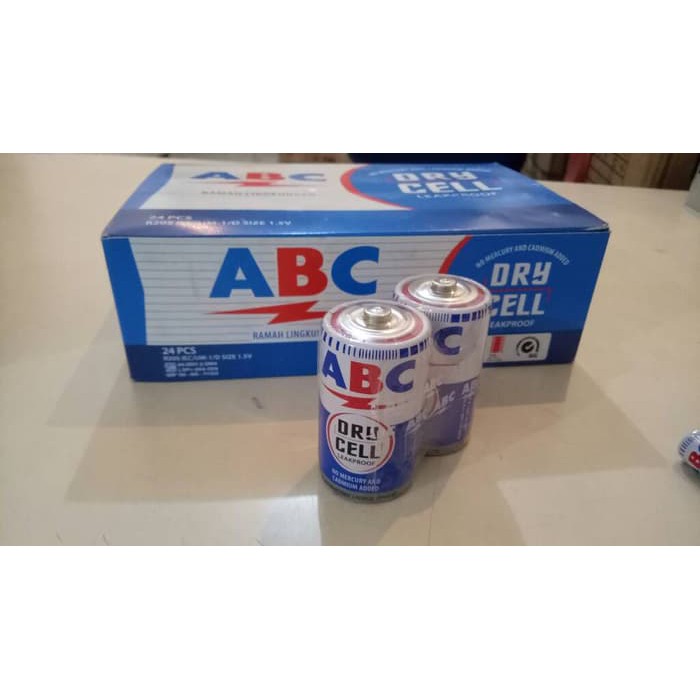 Baterai battery ABC Biru Besar Size D - R20S isi 2 pcs