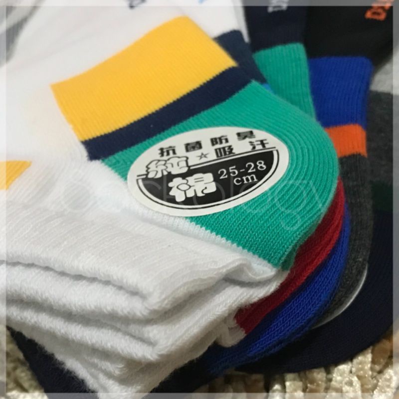 (Min 3pcs @13.000) Kaos kaki mata kaki warna murah cotton mens sock