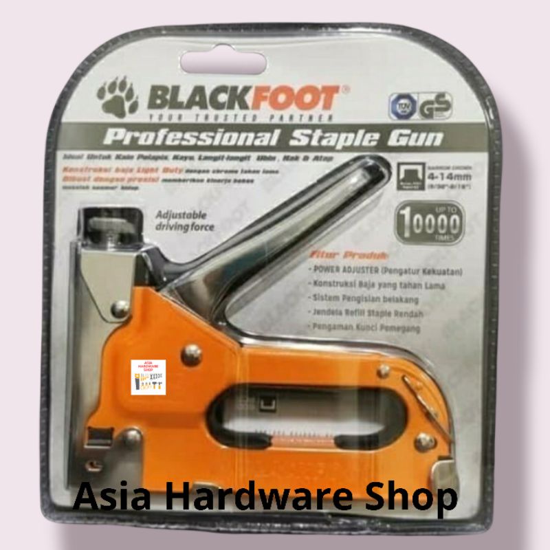 

Staple Gun HEAVY DUTY 4 - 14 mm BLACKFOOT Staples Alat Tembak Jok Steples Hekter Jok 4 6 8 mm